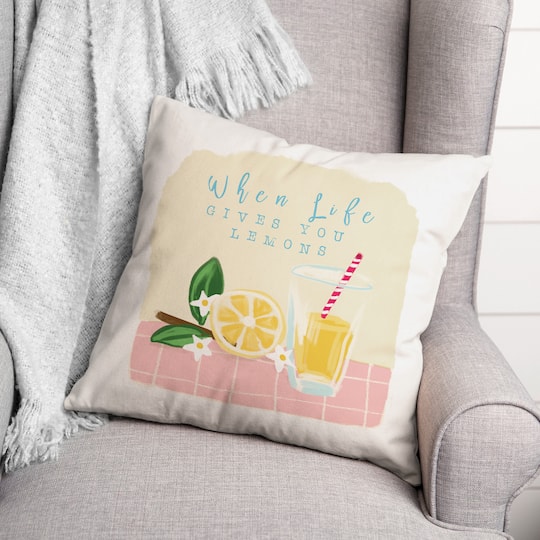 Lemons to Lemonade Throw Pillow